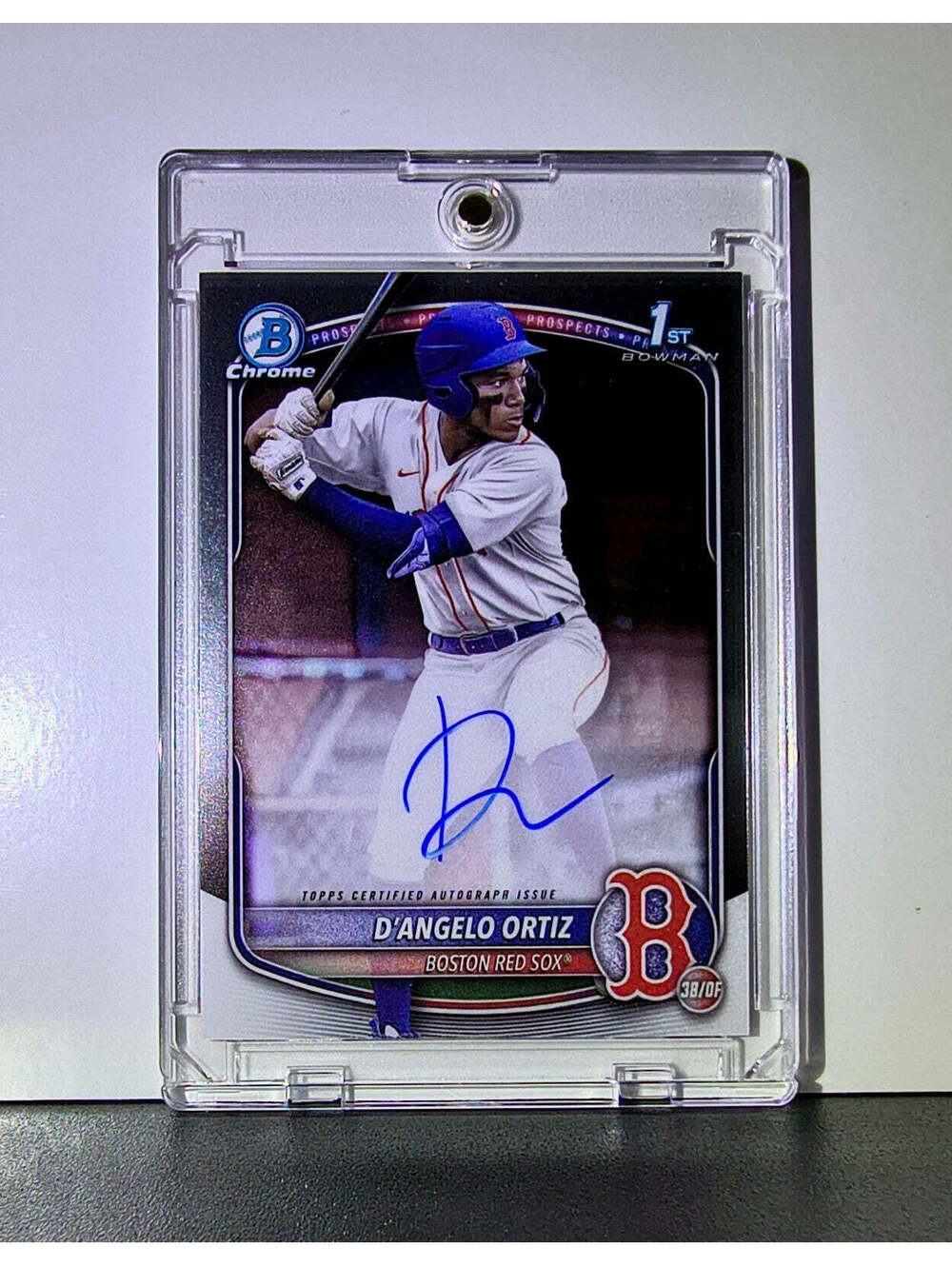 D’Angelo Ortiz Rookie 2025 MLB Bowman Chrome #CPA-DO 1st Autograph Card Red Sox